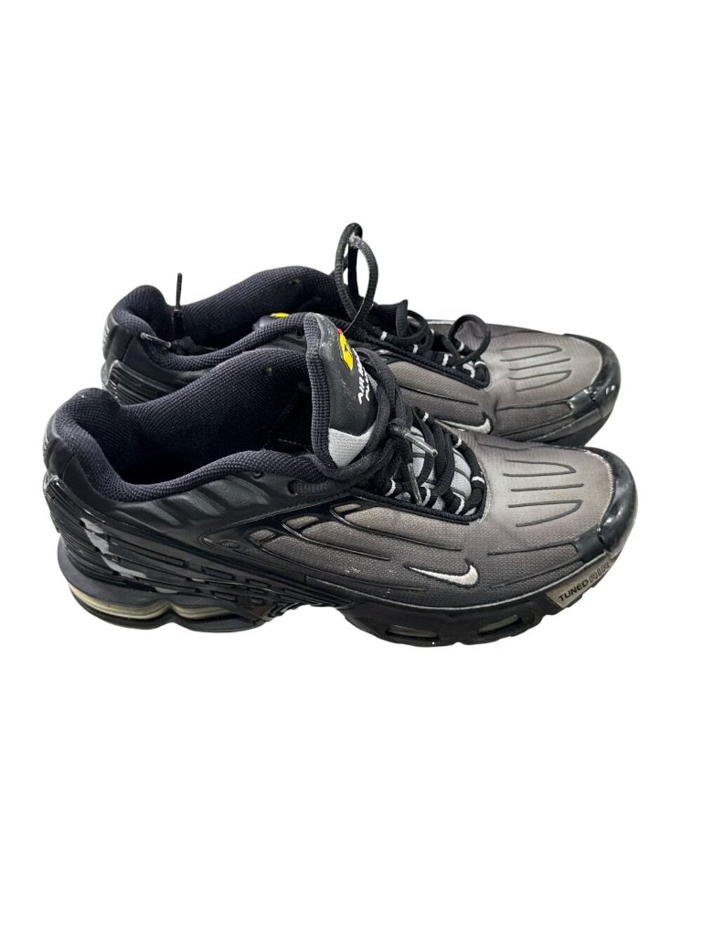Nike Air Max Plus 3 Tuned Air Sneakers Black Gray Size 10.5 Mens Athletic Shoes